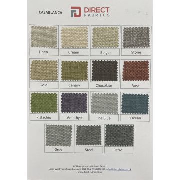 Casablanca Fabric Colour Card