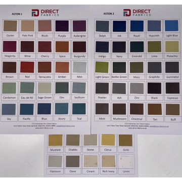 Aston Upholstery Colours