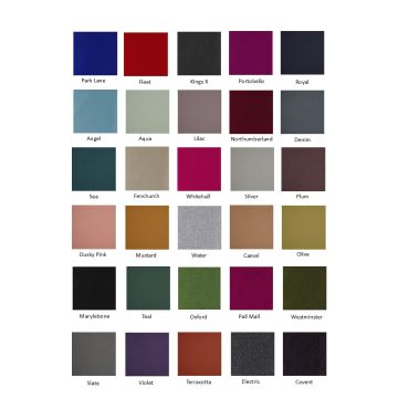 Coloured Wool Serge Flame Retardant Colourcard