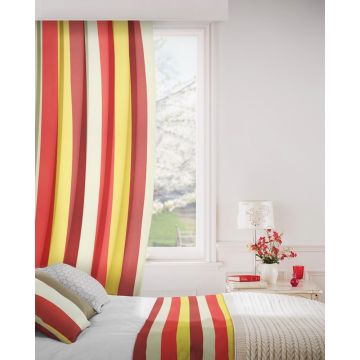 Verano 441 Red Amber Curtains Room Shot Mock up