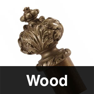 wood curtain poles