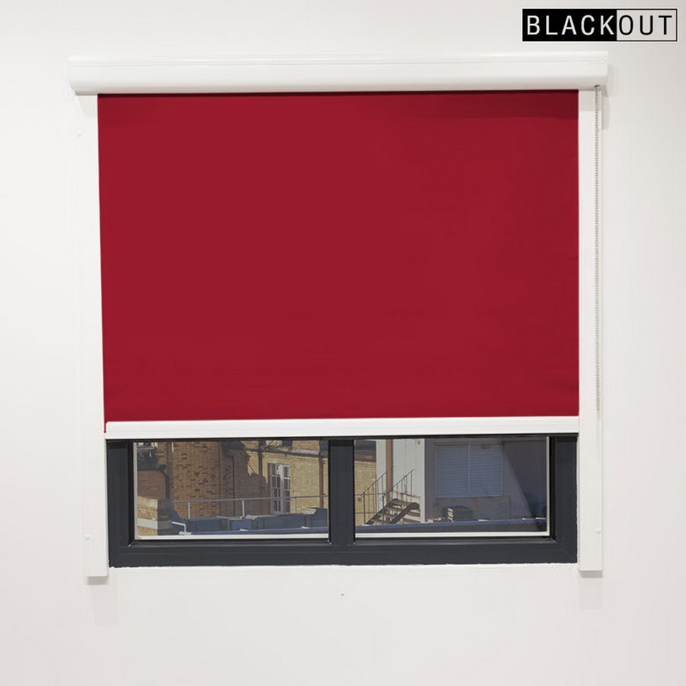 Cassette Roller Blinds Mockup2 Blackout Cherry