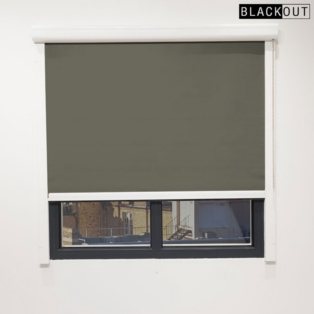 Cassette Roller Blinds Mockup2 Blackout Slate